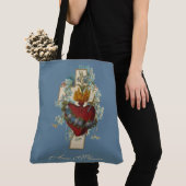 Religiöse Jungfrau Mary Heart Floral Cross Tasche (Von Nahem)