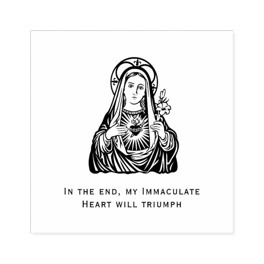 Religiöse Jungfrau Mary imakulieren Herz Gummistempel (Prägung)