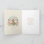 Religiöse Jungfrau Mary Jesus Floral Scripture Ver Karte (Innenseite)