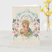 Religiöse Jungfrau Mary Jesus Floral Scripture Ver Karte (Gelbe Blume)
