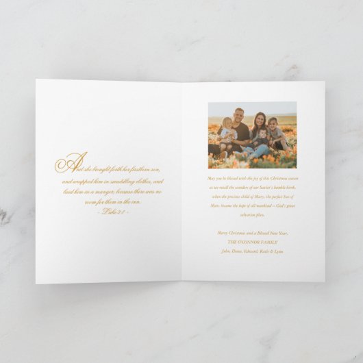 Religiöse Jungfrau Mary & Jesus Foto Weihnachten (Innenseite)