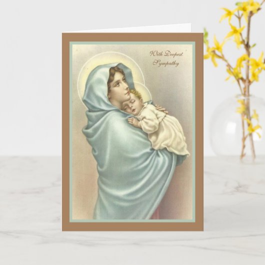 Religiöse Jungfrau Mary Jesus Katholic Sympathy Ca Karte (Gelbe Blume)