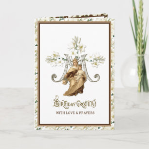 Religiöse Jungfrau Mary Jesus katholische Vintage  Karte