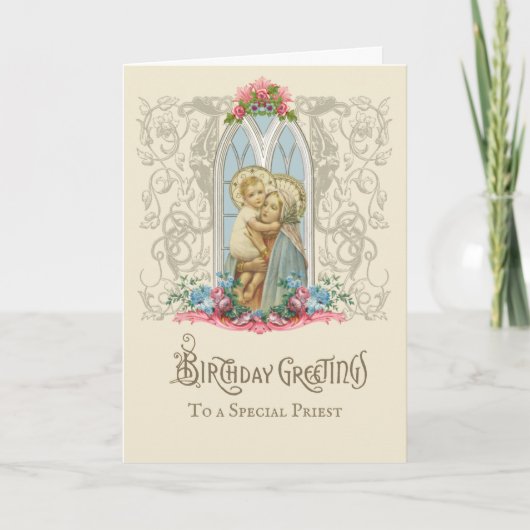 Religiöse Jungfrau Mary Jesus katholischer Prieste Karte (Vorderseite)