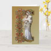 Religiöse Jungfrau Mary Jesus Lamb Katholik Karte (Gelbe Blume)