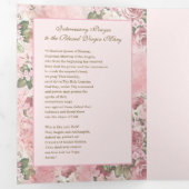 Religiöse Jungfrau Mary Katholisches Gebet florale Dreifach Gefaltete Karte (Innen Erste Seite)