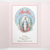 Religiöse Jungfrau Mary Katholisches Gebet florale Dreifach Gefaltete Karte (Innenseite Mitte)