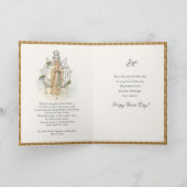 Religiöse Jungfrau Mary Lourdes St. Bernadette Karte (Innenseite)