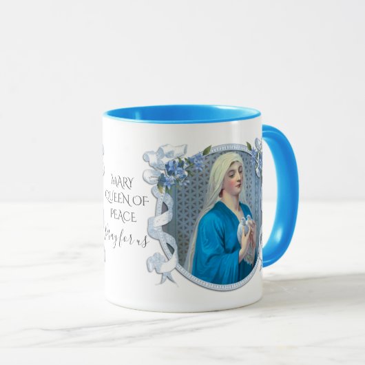 Religiöse Jungfrau Mary mit Doves Katholic Tasse (VorderseiteRechts)