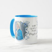 Religiöse Jungfrau Mary mit Doves Katholic Tasse (Vorderseite Links)