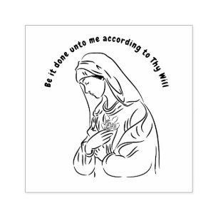 Religiöse Jungfrau Mary Mystische Rose Gummistempel