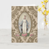 Religiöse Jungfrau Mary Our Lady of Grace Katholic Karte (Gelbe Blume)