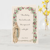 Religiöse Jungfrau Mary Rosary Scripture Floral Karte (Gelbe Blume)