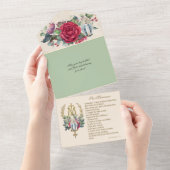 Religiöse Jungfrau Mary Rote Rosen Postalette All In One Einladung (Abreißen)