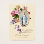 Religiöse Jungfrau Mary Spanisch Beerdigung Heilig (Vorderseite)