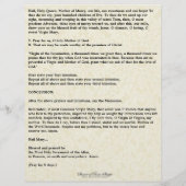 Religiöse Jungfrau Mary Vintag katholisches Gebet (Rückseite)