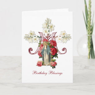 Religiöse Jungfrau Mutter Maria Katholisch Vintage Karte