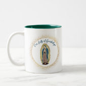 Religiöse Kaffeemaschine, Unsere Lady von Guadalup Zweifarbige Tasse (Links)