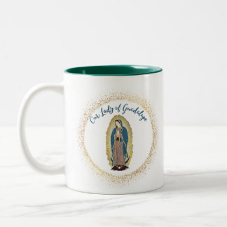 Religiöse Kaffeemaschine, Unsere Lady von Guadalup Zweifarbige Tasse