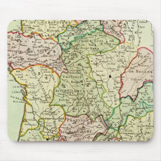 Religiöse Karte Frankreichs Mousepad (Vorne)