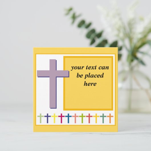 Religiöse Karte mit anpassbarem Text (Stehend Vorderseite)