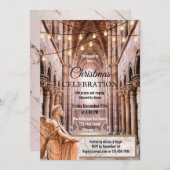 Religiöse Kathedrale Angelic Weihnachtsfeier Einladung (Vorne/Hinten)