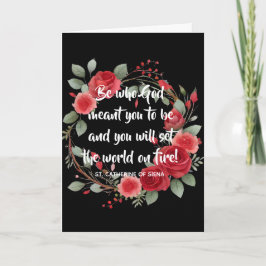 Religiöse katholische Abschluss Zitate Rote Rosen Karte