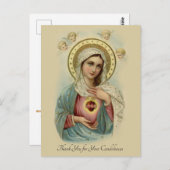 Religiöse katholische Beerdigung Beileid Danke Postkarte (Vorne/Hinten)