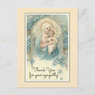 Religiöse katholische Beerdigung Beileidsbekundung Postkarte