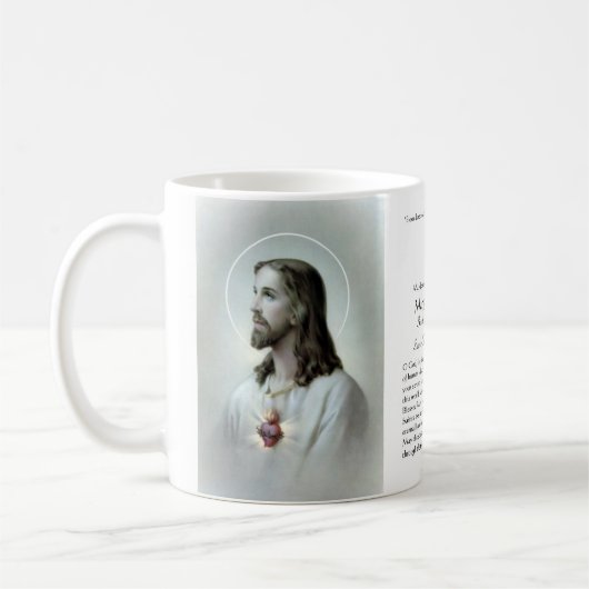 Religiöse katholische Beerdigungsdenkmal Jesus Kaffeetasse (Links)