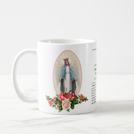 Religiöse katholische Beerdigungsdenkmal Maria Kaffeetasse (Links)