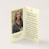 Religiöse katholische Beerdigungskarten Visitenkarten (Innenseite)