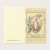 Religiöse katholische Beerdigungskarten Visitenkarten (Außenseite Aufgefaltet)