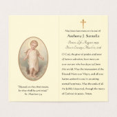 Religiöse katholische Beerdigungskarten Visitenkarten (Innenseite Aufgefaltet)