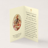 Religiöse katholische Beerdigungskarten Visitenkarten (Innenseite)
