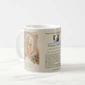Religiöse katholische Begräbnis- Erinnerungsmary Kaffeetasse (Vorderseite Links)