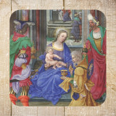 Religiöse katholische Christliche Weihnachtskrippe Quadratischer Aufkleber