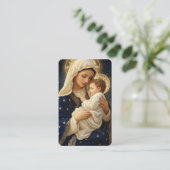 Religiöse katholische Gebetskarte Jungfrau MaryBus Visitenkarte (Stehend Vorderseite)