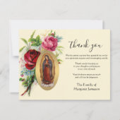 Religiöse katholische Guadalupe Beileid Vielen Dan Dankeskarte (Vorderseite)