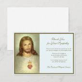Religiöse katholische Heilige Herz Jesus Beileid Dankeskarte (Vorne/Hinten)