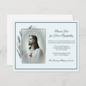 Religiöse katholische Heilige Herz Jesus Beileid Dankeskarte (Vorne/Hinten)