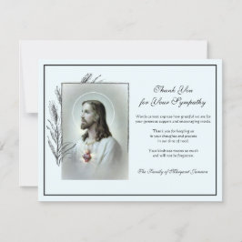 Religiöse katholische Heilige Herz Jesus Beileid Dankeskarte