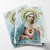 Religiöse katholische Heilige Herz-Maria-Beileid Karte