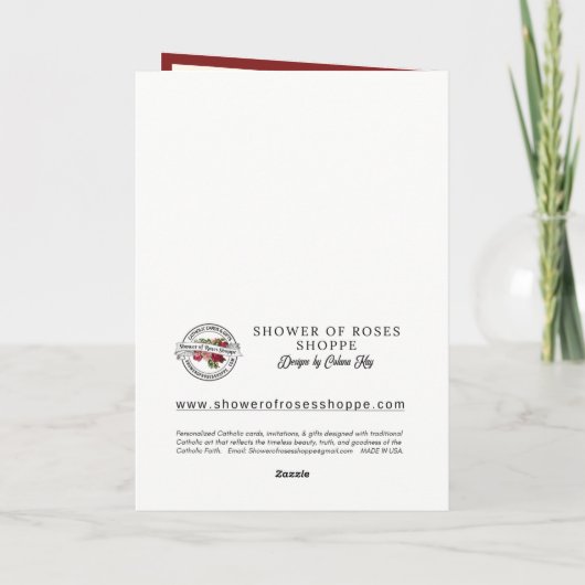 Religiöse katholische Herzen Jesu Maria Joseph Karte (Rückseite)