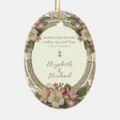 Religiöse katholische Hochzeitsskriptur Keramik Ornament (Hinten)
