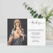 Religiöse katholische Jungfrau Mary Beileid Dankeskarte (Stehend Vorderseite)