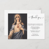Religiöse katholische Jungfrau Mary Beileid Dankeskarte (Vorne/Hinten)