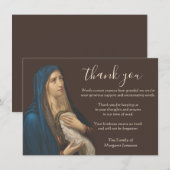 Religiöse katholische Jungfrau Mary Beileid Dankeskarte (Vorne/Hinten)