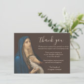 Religiöse katholische Jungfrau Mary Beileid Dankeskarte (Stehend Vorderseite)