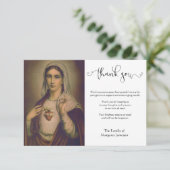 Religiöse katholische Jungfrau Mary Beileid Dankeskarte (Stehend Vorderseite)